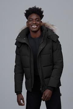 Chamarras Canada Goose Hombre Outlet - Wyndham Abrigos Black Label Negros LN5638249